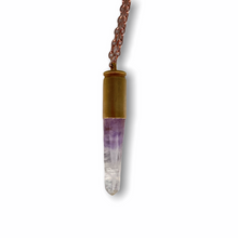 Load image into Gallery viewer, AMETHYST long 9MM 24K ROSE GOLD
