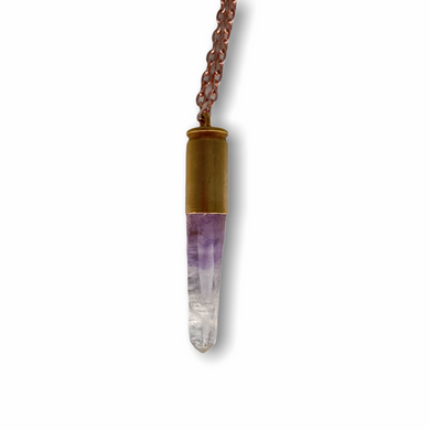 AMETHYST long 9MM 24K ROSE GOLD